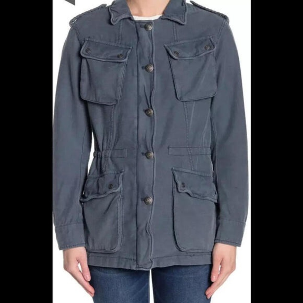 Free people xs  Charcoal Denim Jacket